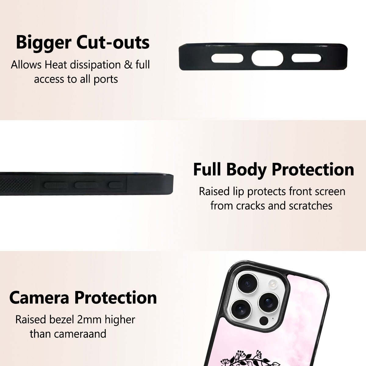 iPhone 16 Pro Mirror Phone Case: Custom Monogram Your Name - iphoneCases - BuyEcEc