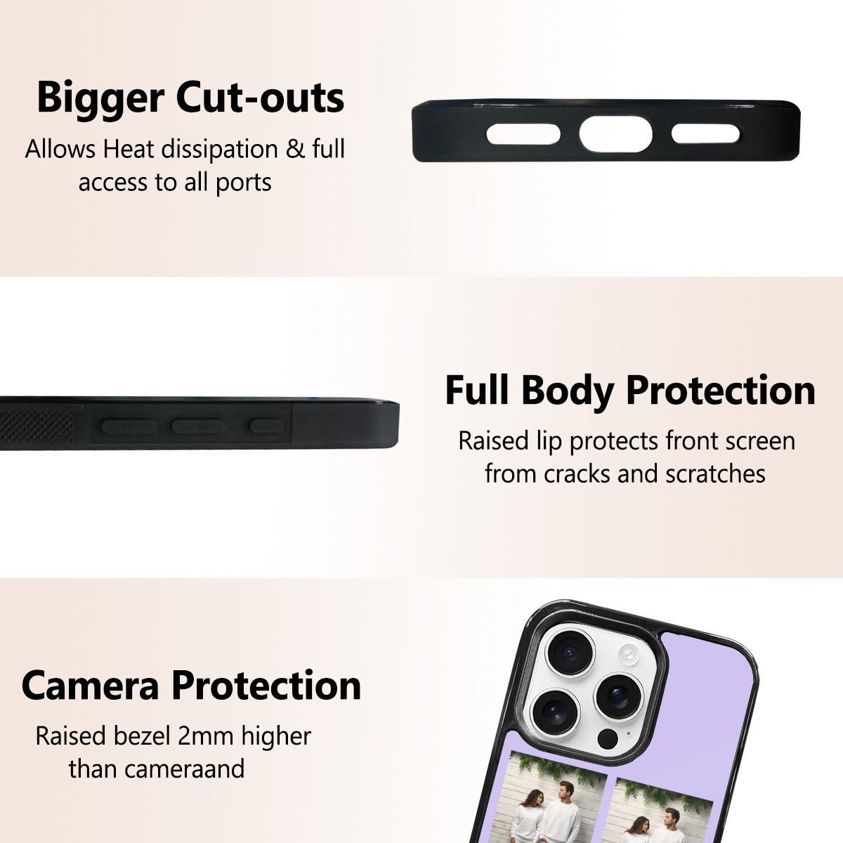 iPhone 16 Pro Mirror Phone Case: Photo Collage, Style & Protection - iphoneCases - BuyEcEc