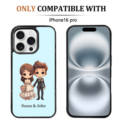 iPhone 16 Pro Wedding Gift: Unique Mirror Case with Personalized Text - iphoneCases - BuyEcEc