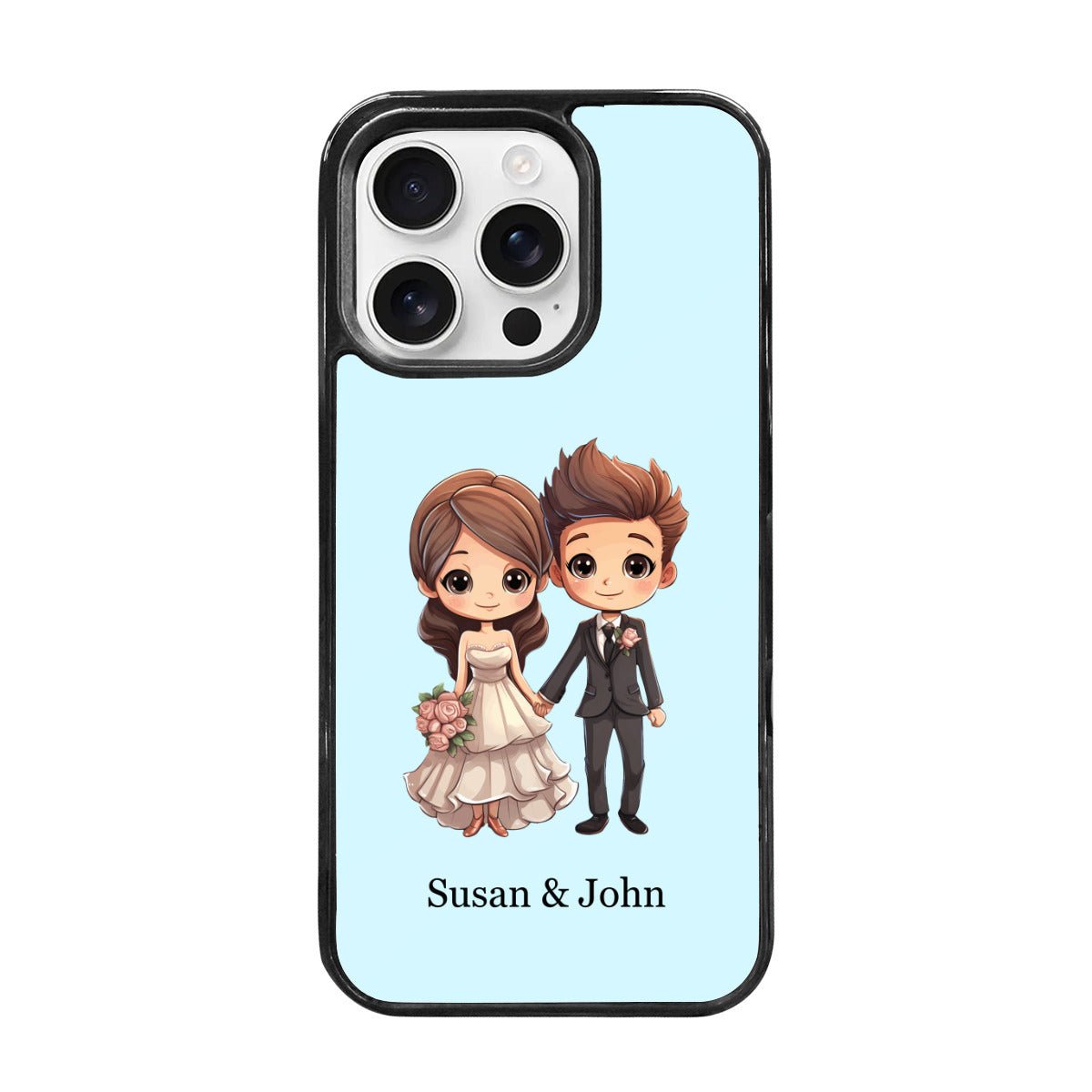 iPhone 16 Pro Wedding Gift: Unique Mirror Case with Personalized Text - iphoneCases - BuyEcEc