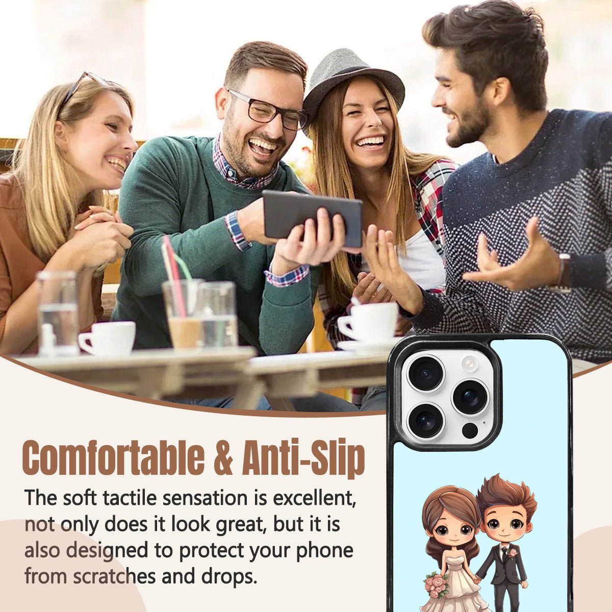 iPhone 16 Pro Wedding Gift: Unique Mirror Case with Personalized Text - iphoneCases - BuyEcEc