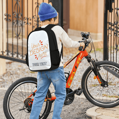 Lightweight Casual Backpack with Fishbone Design – Custom Text - Storage - BuyEcEc
