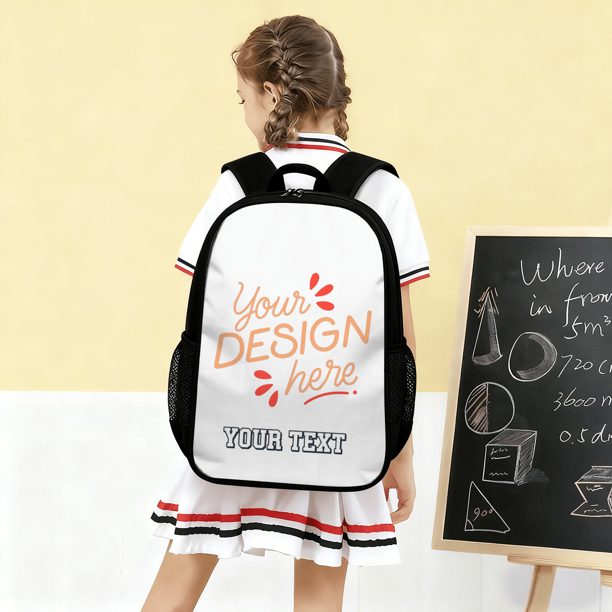 Lightweight Casual Backpack with Fishbone Design – Custom Text - Storage - BuyEcEc
