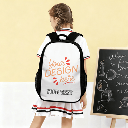 Lightweight Casual Backpack with Fishbone Design – Custom Text - Storage - BuyEcEc
