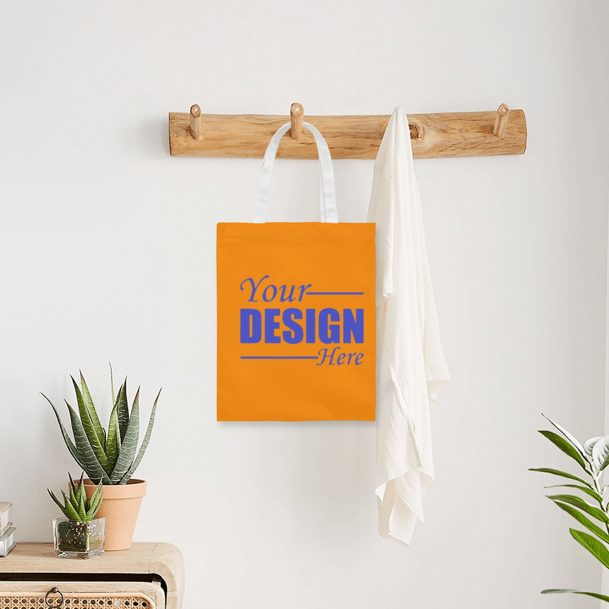 Linen Tote Bag Multi - Size – Beige/White – Custom Design - Storage - BuyEcEc