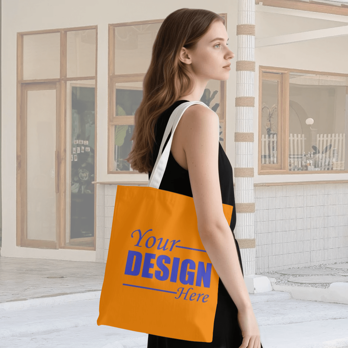 Linen Tote Bag Multi - Size – Beige/White – Custom Design - Storage - BuyEcEc