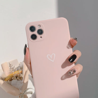 Pink Love Heart Soft Color iPhone Case Aesthetic Cover- iphoneCases - BuyEcEc