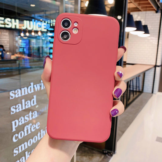 Red Pastel Colors Liquid Silicone iPhone Case Cover  - iphoneCases - BuyEcEc