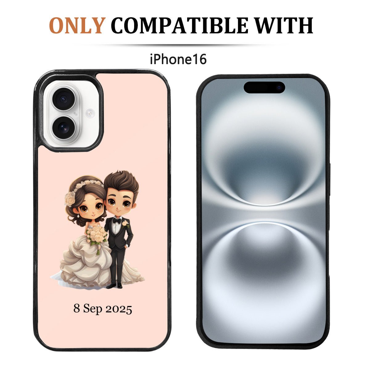 Perfect Wedding Gift: iPhone 16 Mirror Phone Case for Newlyweds - iphoneCases - BuyEcEc