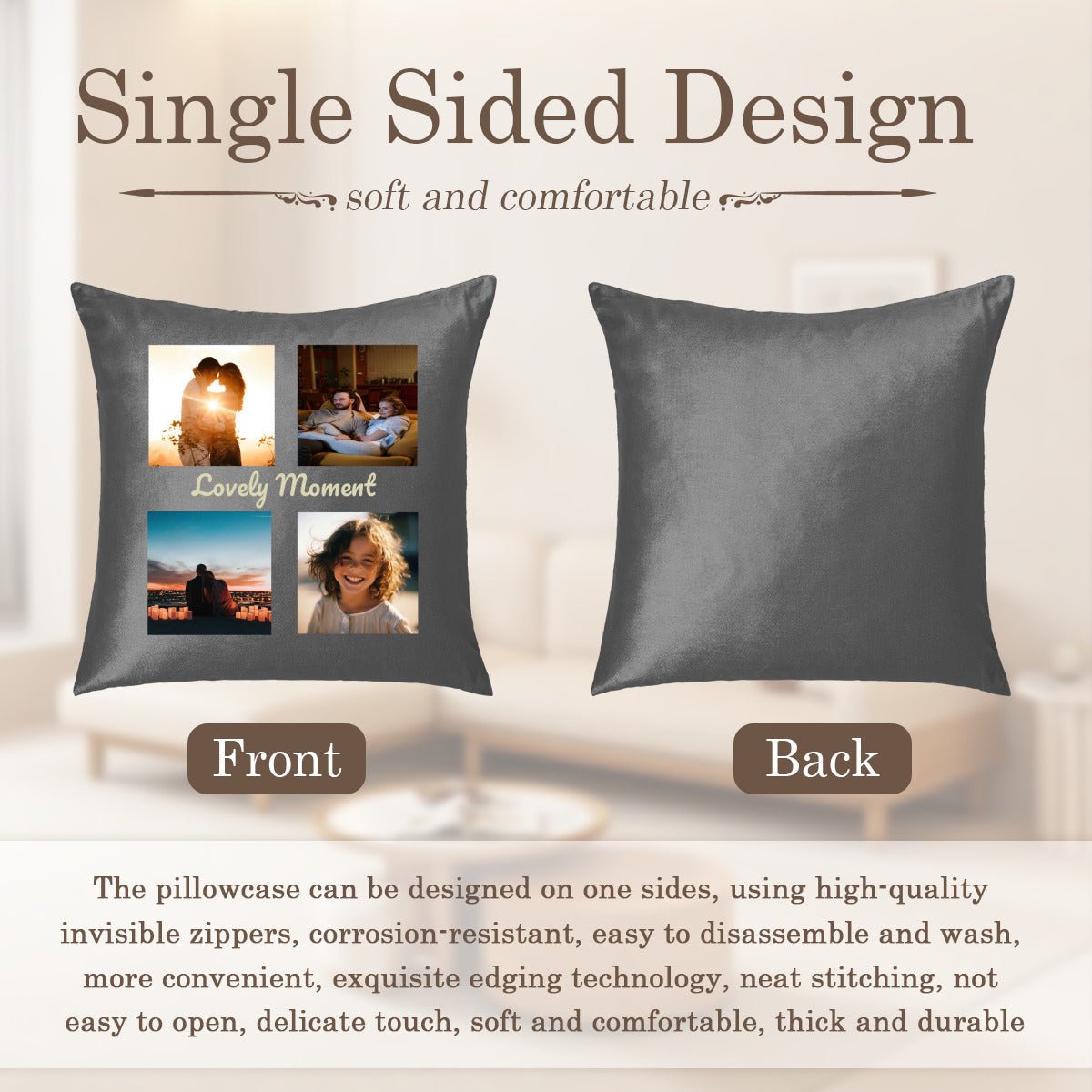 Personalized 4 - Photo Collage Pillowcase | Custom Memories - Pillowcases - BuyEcEc