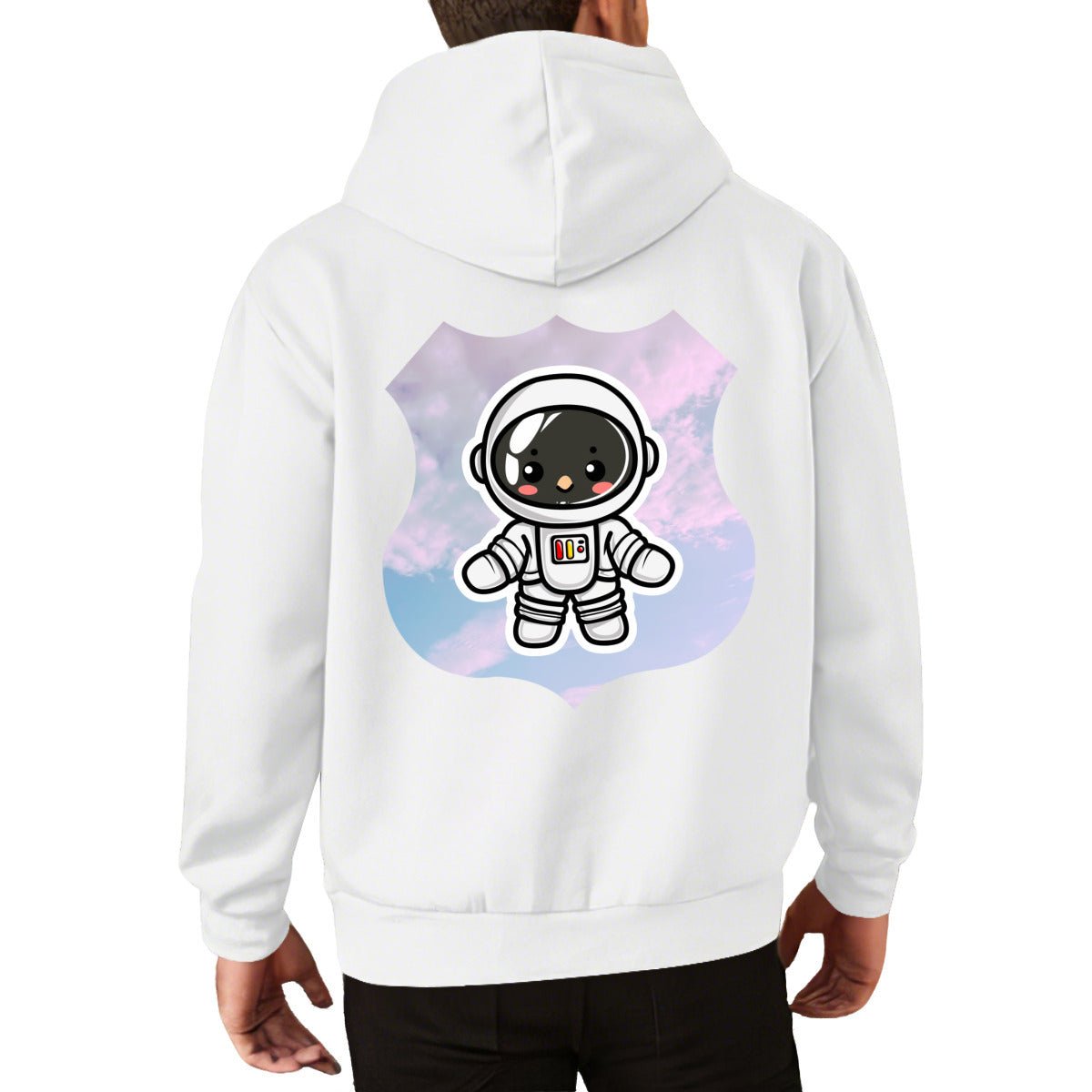 Personalized Astronaut Hoodie (280GSM) - Custom Back Print - BuyEcEc