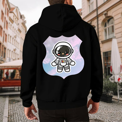 Personalized Astronaut Hoodie (280GSM) - Custom Back Print - BuyEcEc