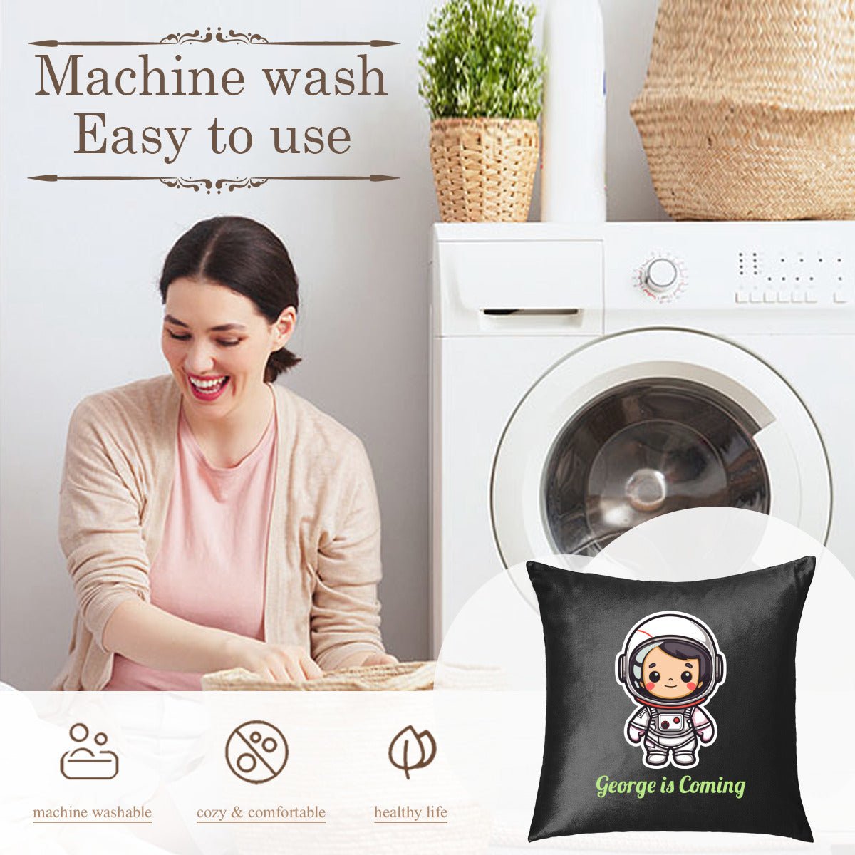 Personalized Astronaut Pillowcase | Custom Photo with an Outer Space Theme - Pillowcases - BuyEcEc