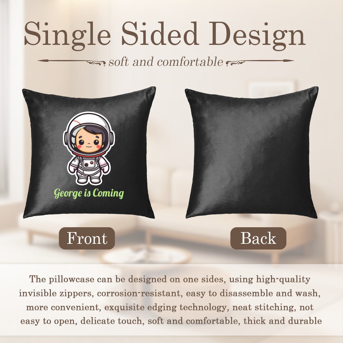 Personalized Astronaut Pillowcase | Custom Photo with an Outer Space Theme - Pillowcases - BuyEcEc