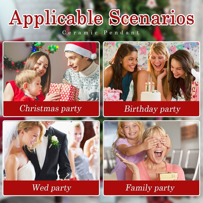 Personalized Ceramic Heart Pendant | Double - Sided Photo | BuyEcEc - Pendants & Ornaments - BuyEcEc