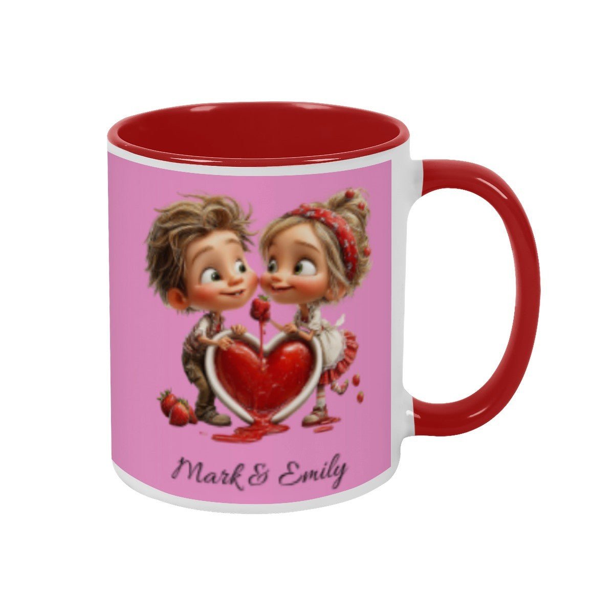 Personalized Couple Illustration Mug 11oz Clipart - Mugs - BuyEcEc