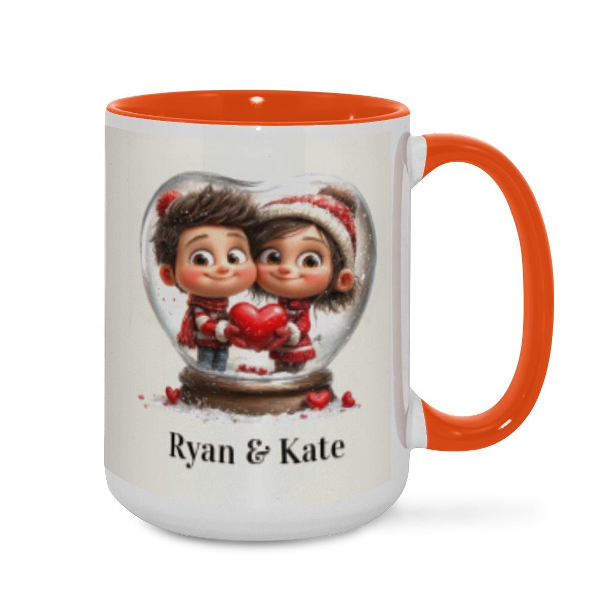 Personalized Couple Illustration Mug 15oz Clipart - Mugs - BuyEcEc