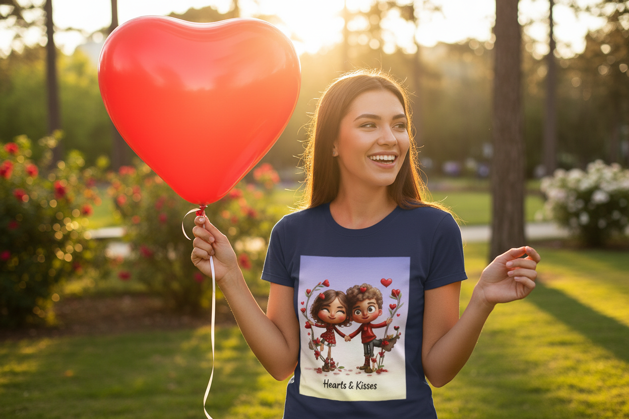 Personalized Couple Photo Frame T-Shirt | Custom Names | 200g Premium - T-Shirts - BuyEcEc
