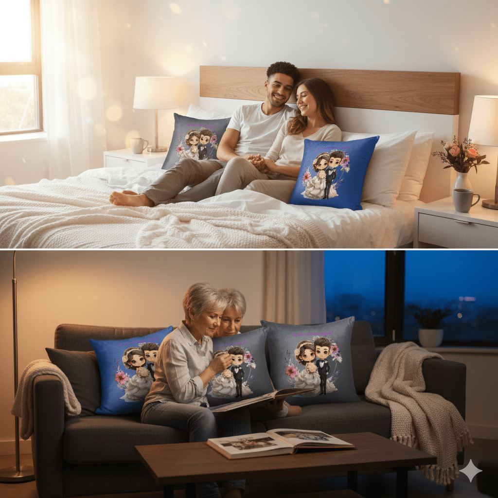 Personalized Couple's Pillowcases | Custom Wedding Gift - Pillowcases - BuyEcEc