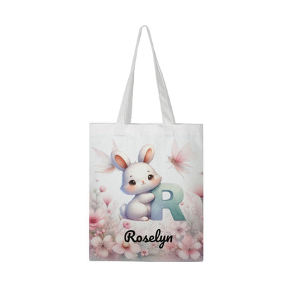 Personalized Cute Animal Alphabet Linen Tote Bag - ToteBags - BuyEcEc