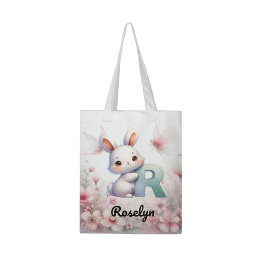 Personalized Cute Animal Alphabet Linen Tote Bag - ToteBags - BuyEcEc
