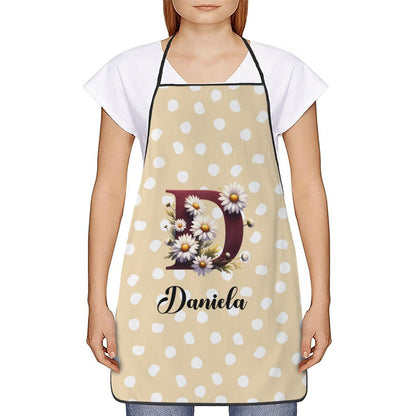 Personalized Daisy Monogram Apron - aprons - BuyEcEc