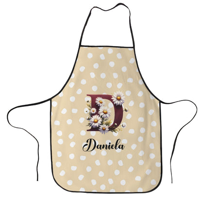 Personalized Daisy Monogram Apron - aprons - BuyEcEc