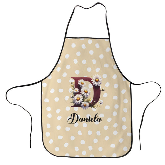 Personalized Daisy Monogram Apron - aprons - BuyEcEc