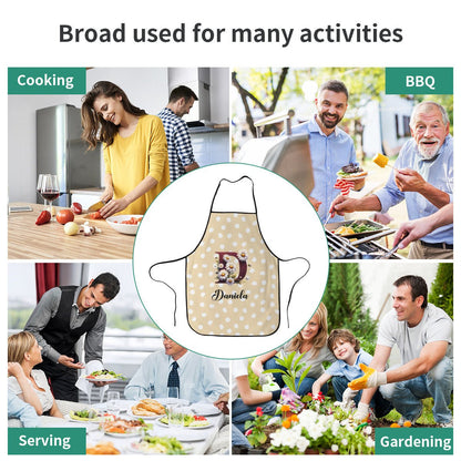 Personalized Daisy Monogram Apron - aprons - BuyEcEc