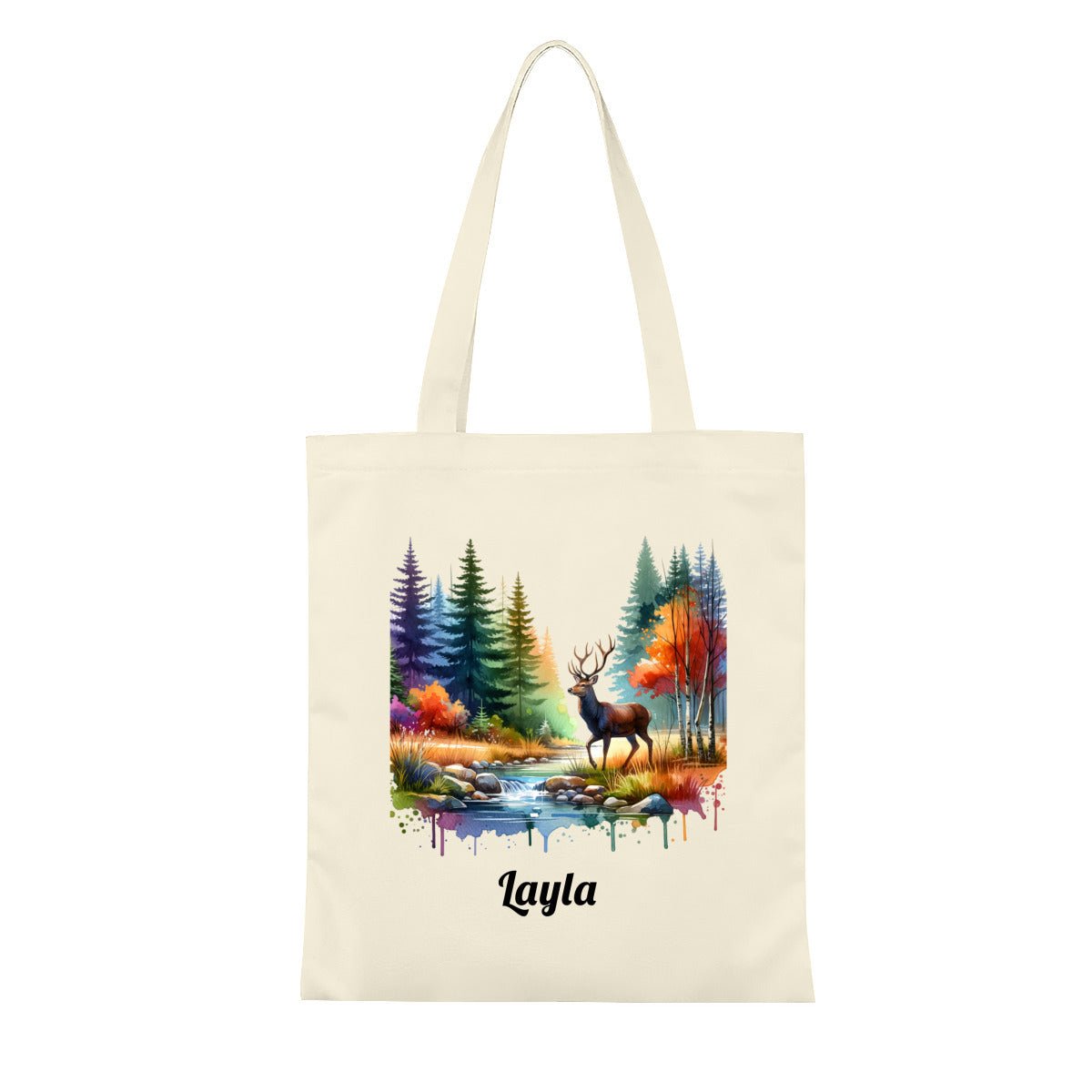 Personalized Deer Tote Bag | Custom Wildlife Canvas BagTote Bag Name Personalized - ToteBags - BuyEcEc