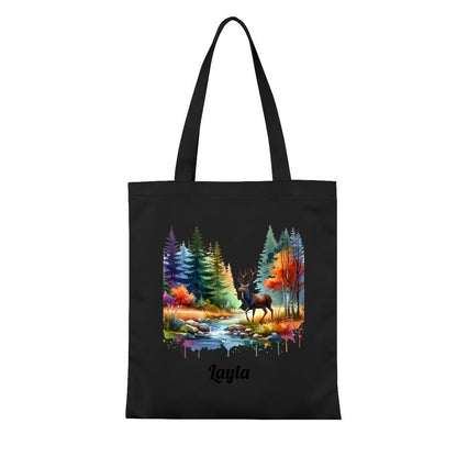 Personalized Deer Tote Bag | Custom Wildlife Canvas BagTote Bag Name Personalized - ToteBags - BuyEcEc