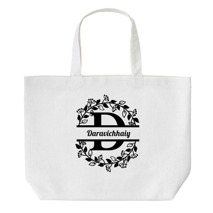 Personalized Monogram Canvas Tote Bag | Custom Initial ToteTote Bag Name Personalized - ToteBags - BuyEcEc