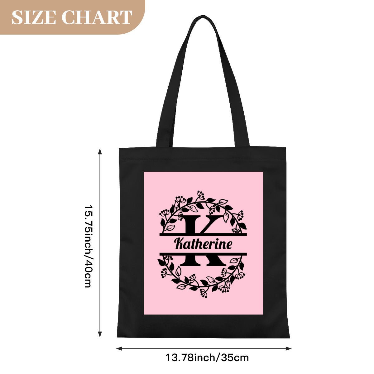Personalized Monogram Large Canvas Tote BagTote Bag Name Personalized - ToteBags - BuyEcEc