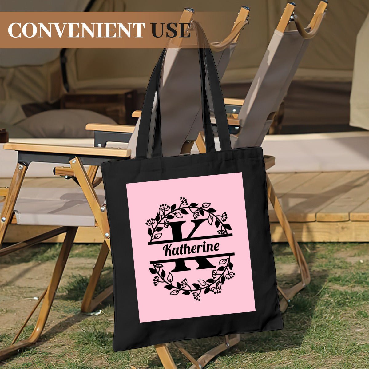 Personalized Monogram Large Canvas Tote BagTote Bag Name Personalized - ToteBags - BuyEcEc