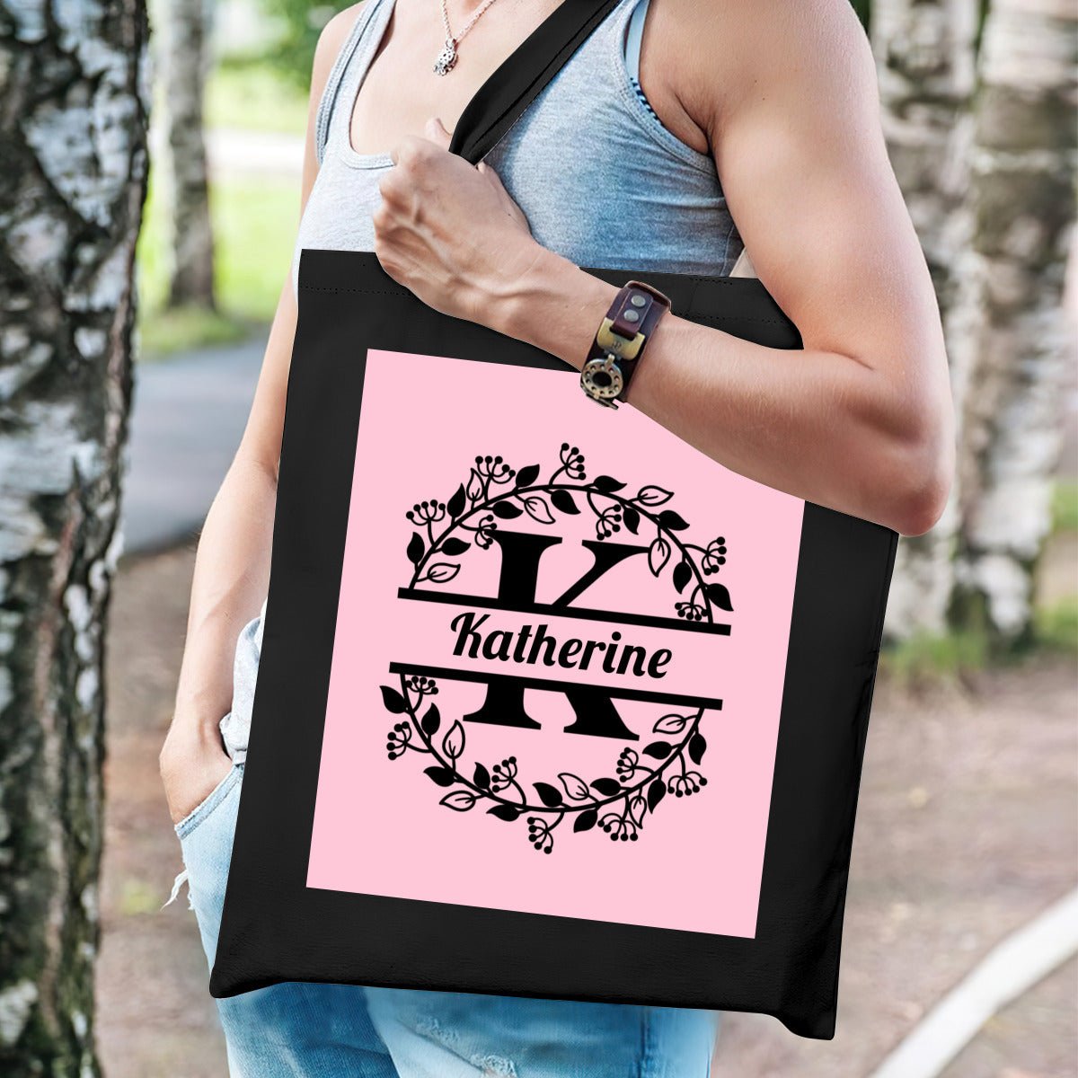 Personalized Monogram Large Canvas Tote BagTote Bag Name Personalized - ToteBags - BuyEcEc