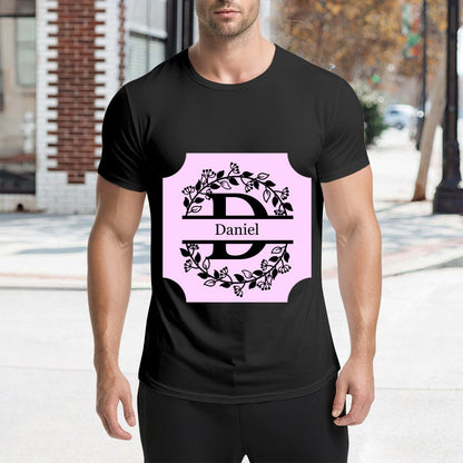 Personalized Monogram T-Shirt for Men (200g) - Initial Name & Letter - BuyEcEc