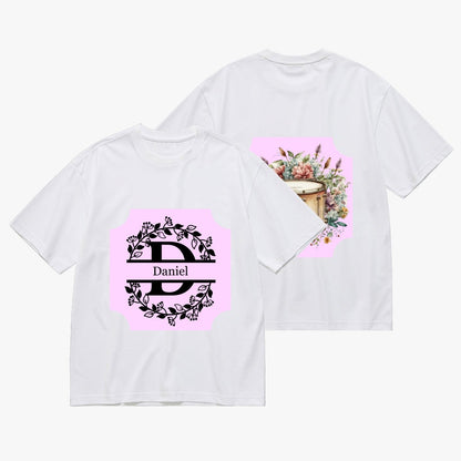 Personalized Monogram T-Shirt for Men (200g) - Initial Name & Letter - BuyEcEc