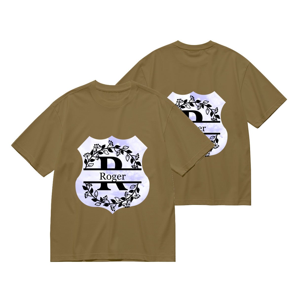 Personalized Monogram T-Shirt ∣ Initial Name Letter ∣ Men's 180g - BuyEcEc