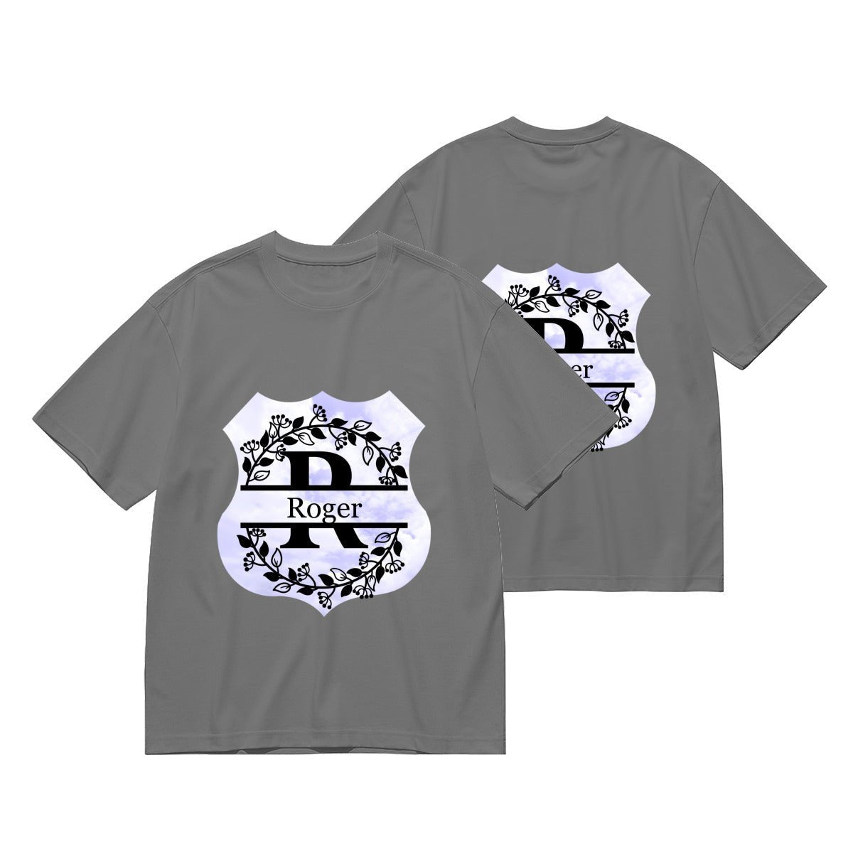 Personalized Monogram T-Shirt ∣ Initial Name Letter ∣ Men's 180g - BuyEcEc