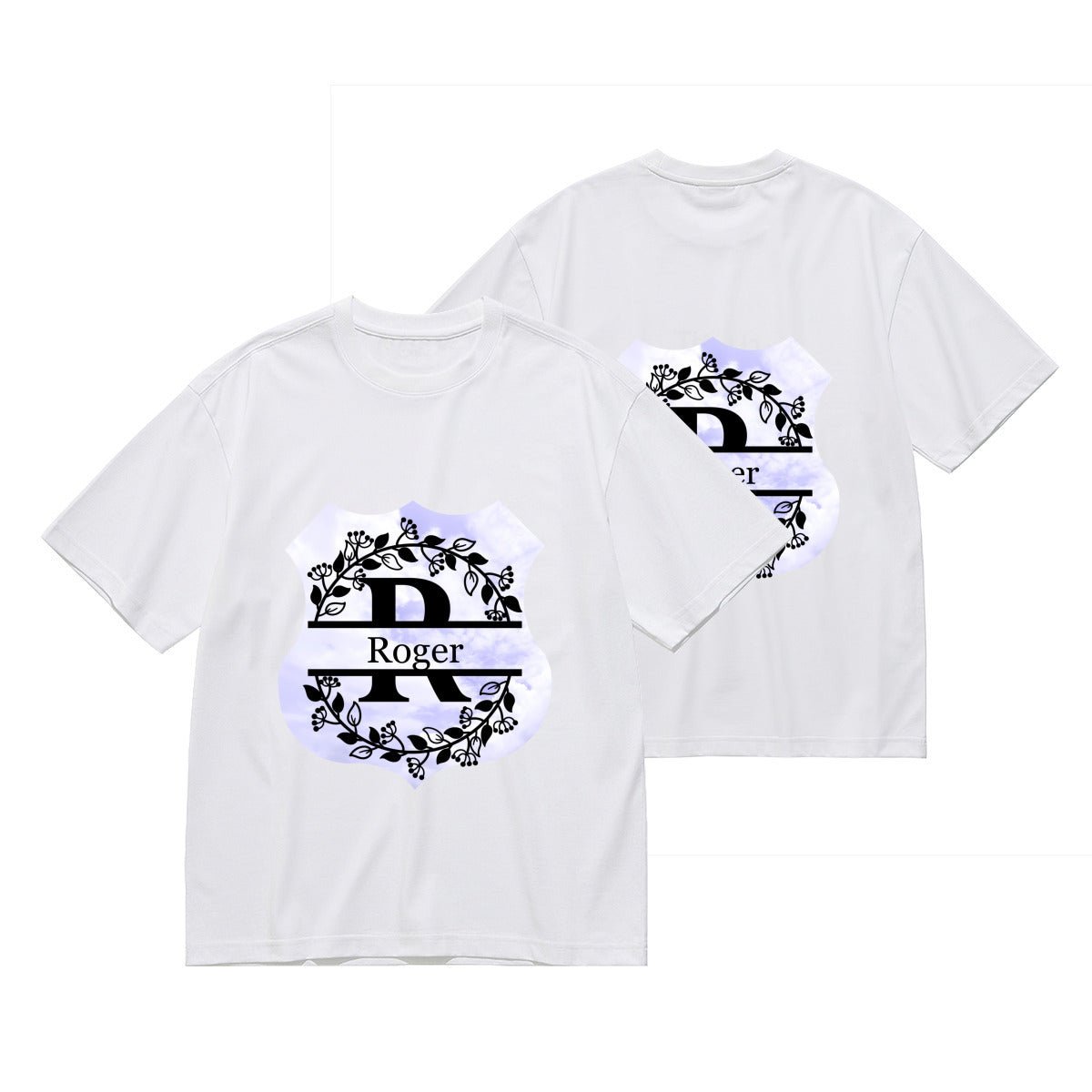 Personalized Monogram T-Shirt ∣ Initial Name Letter ∣ Men's 180g - BuyEcEc