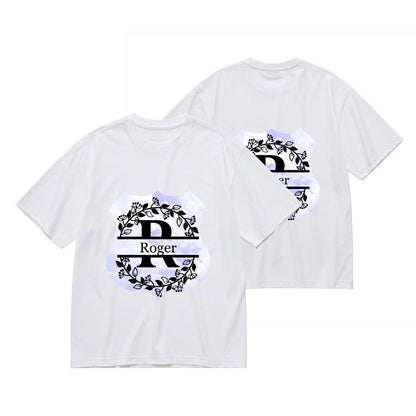 Personalized Monogram T-Shirt ∣ Initial Name Letter ∣ Men's 180g - BuyEcEc