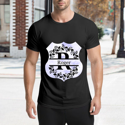 Personalized Monogram T-Shirt ∣ Initial Name Letter ∣ Men's 180g - BuyEcEc