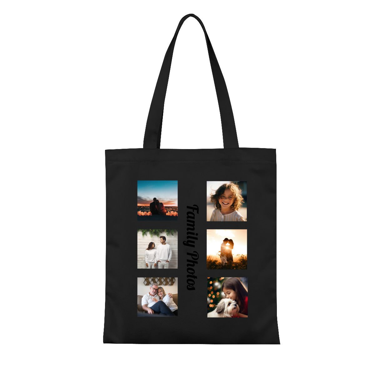 Personalized Photo Canvas Tote | Custom Photo Tote Bag Name Personalized - ToteBags - BuyEcEc