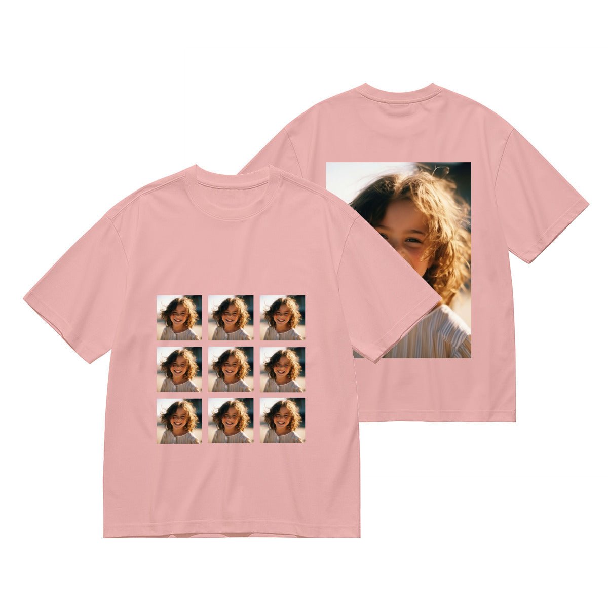 Personalized Photo Collage T-Shirt ∣ Multi - Picture Design (180g) - BuyEcEc