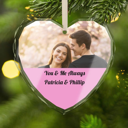 Personalized Photo Crystal Heart | Custom Glass Keepsake | BuyEcEc - Pendants & Ornaments - BuyEcEc