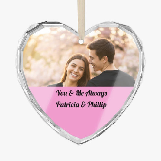 Personalized Photo Crystal Heart | Custom Glass Keepsake | BuyEcEc - Pendants & Ornaments - BuyEcEc