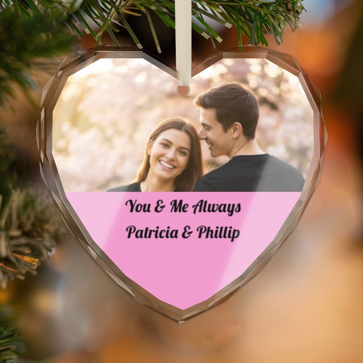 Personalized Photo Crystal Heart | Custom Glass Keepsake | BuyEcEc - Pendants & Ornaments - BuyEcEc