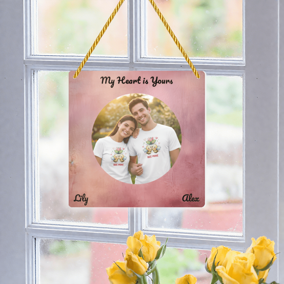 Personalized Photo Square Pendant | Custom Mirror Acrylic | BuyEcEc - Pendants & Ornaments - BuyEcEc