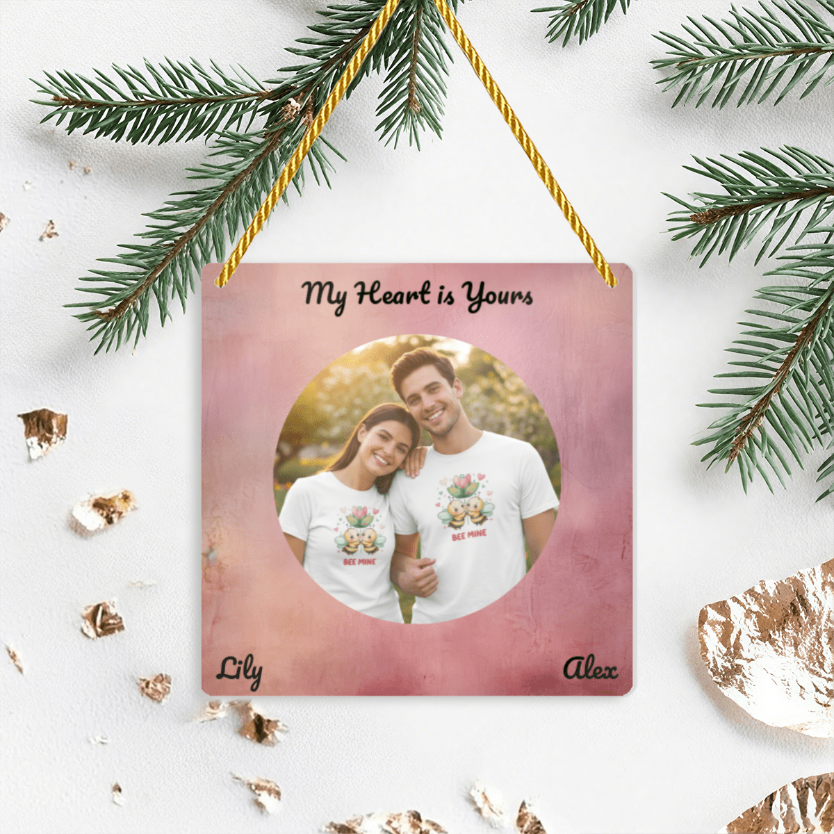 Personalized Photo Square Pendant | Custom Mirror Acrylic | BuyEcEc - Pendants & Ornaments - BuyEcEc