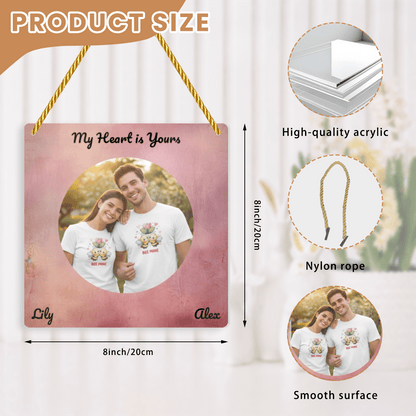 Personalized Photo Square Pendant | Custom Mirror Acrylic | BuyEcEc - Pendants & Ornaments - BuyEcEc